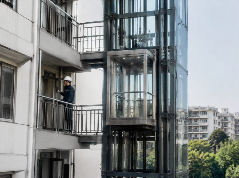 长春旧楼加建观光电梯